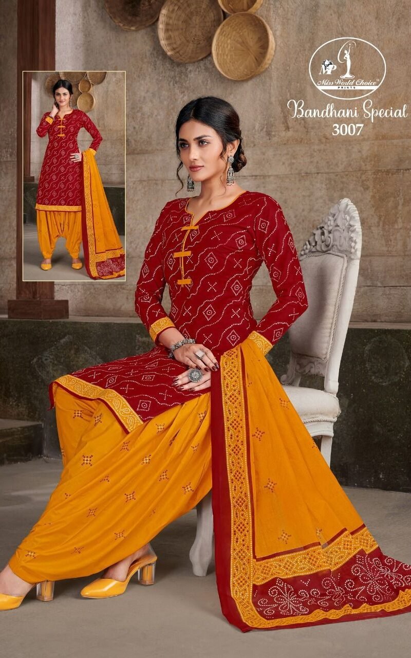 Miss World Bandhani Special Vol 31 Wholesale Cotton Dress Material