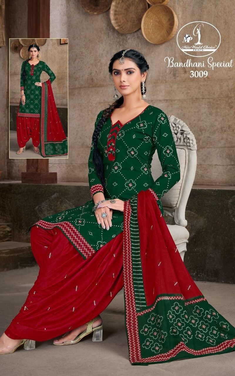 Miss World Bandhani Special Vol 31 Wholesale Cotton Dress Material