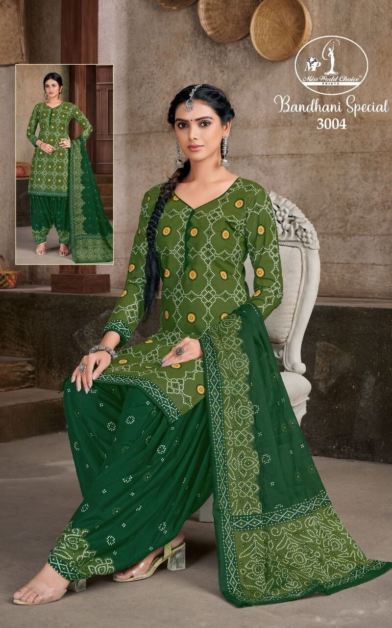 Miss World Bandhani Special Vol 31 Wholesale Cotton Dress Material