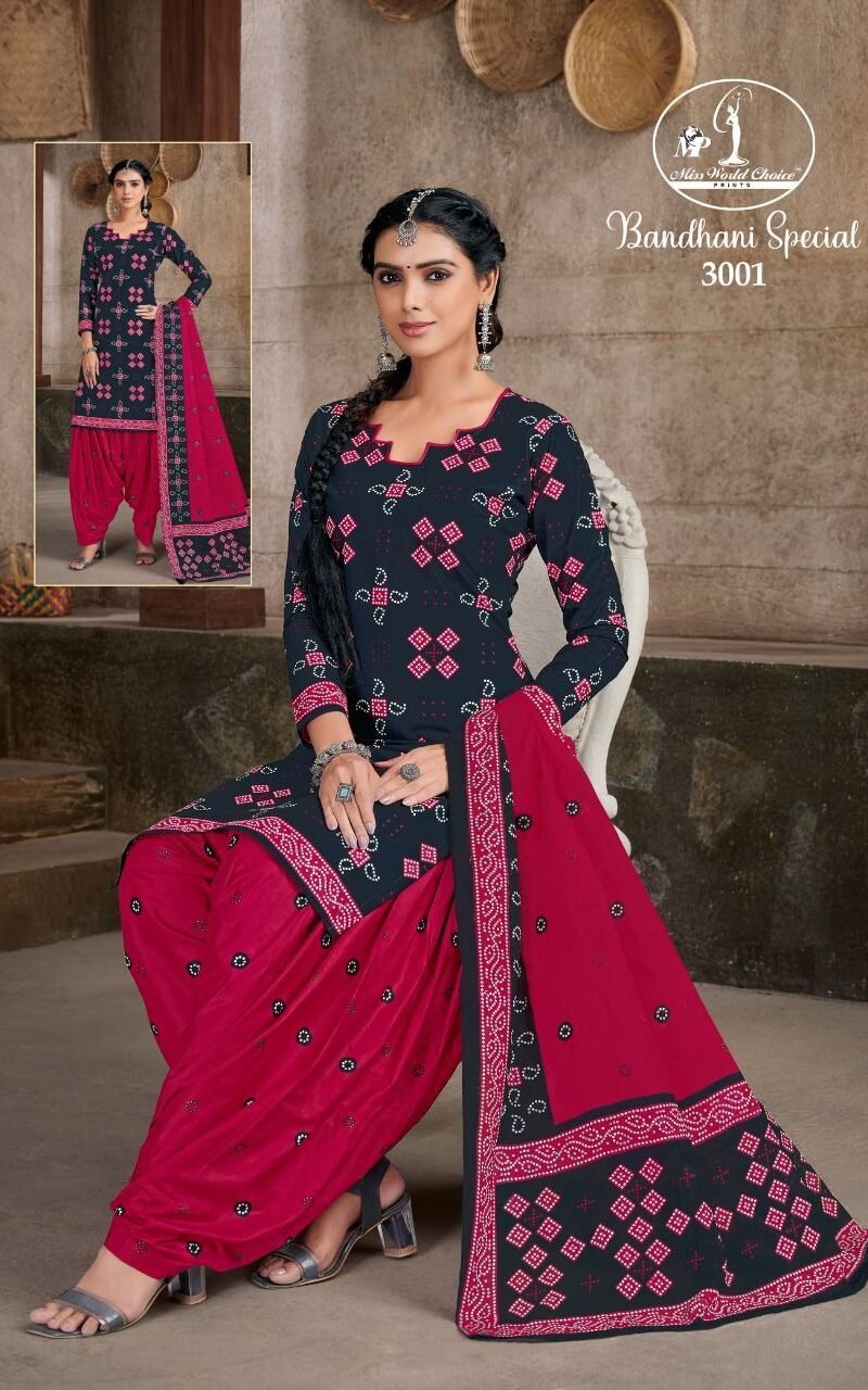 Miss World Bandhani Special Vol 31 Wholesale Cotton Dress Material