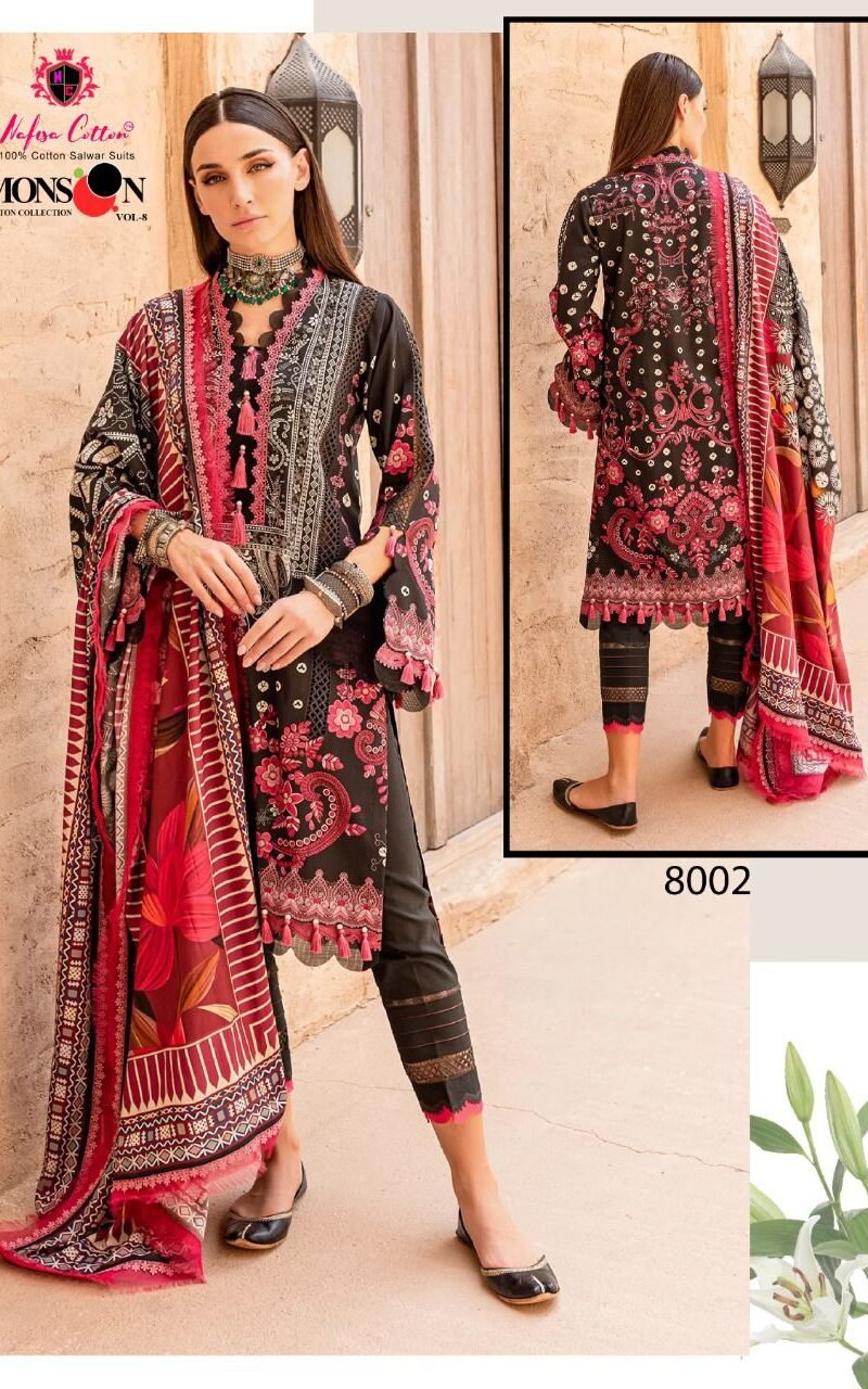 Monsoon Cotton Collection Vol 8 Nafisa Wholesale Cotton Dress Material