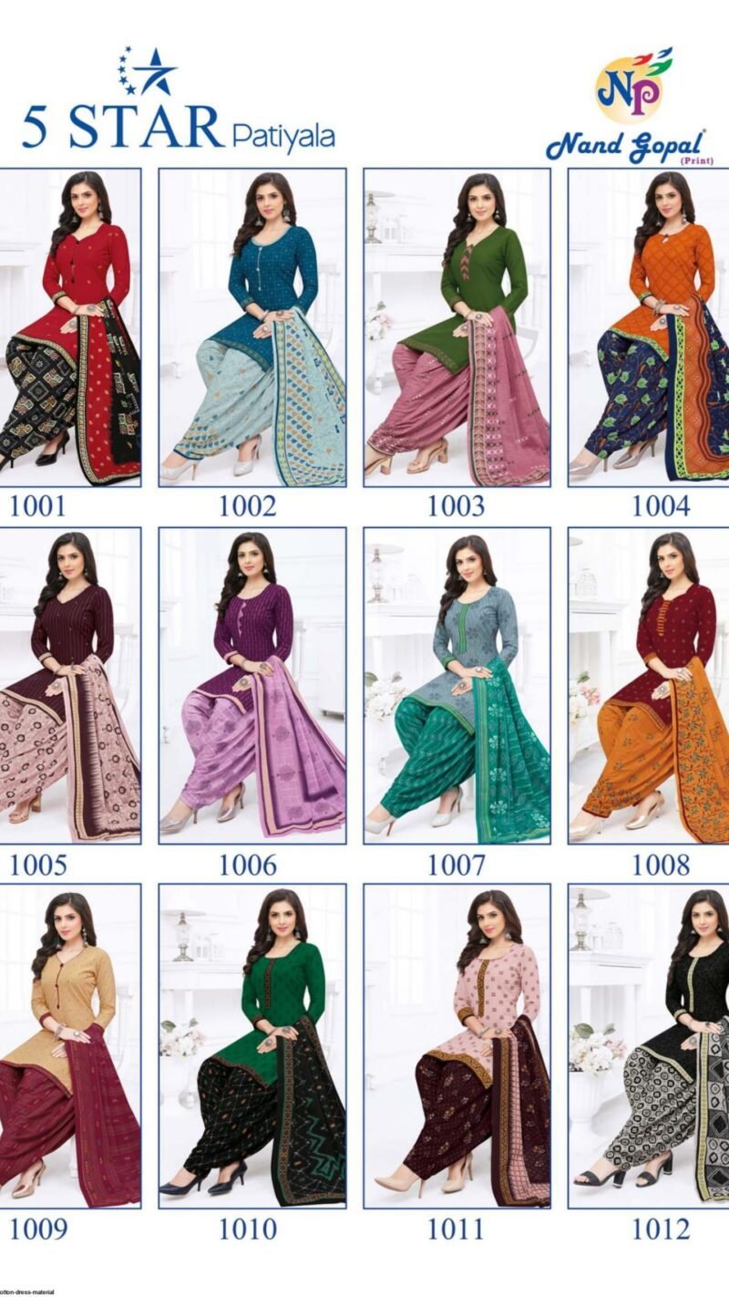 Nand Gopal Five Star Vol 1 Wholesale Cotton Dress Material
