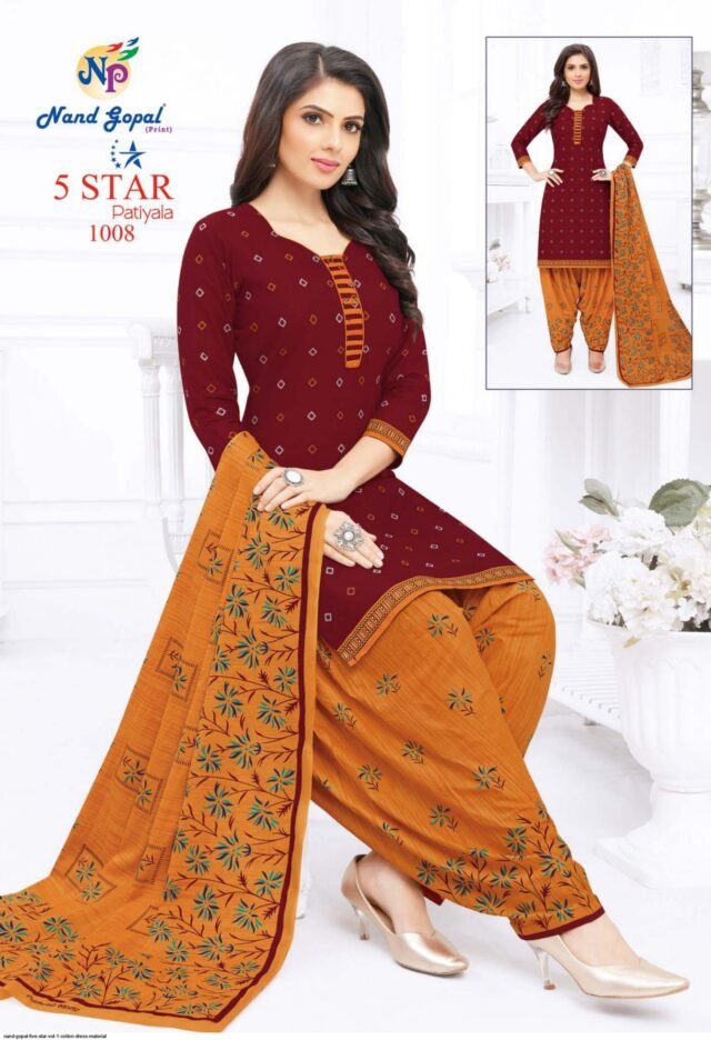 Nand Gopal Five Star Vol 1 Wholesale Cotton Dress Material