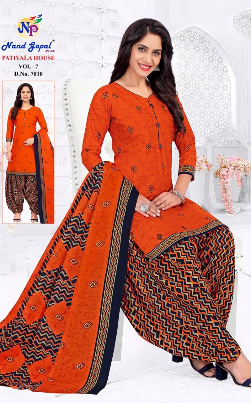 Nand Gopal Patiyala House Vol 7 Wholesale Cotton Dress Material