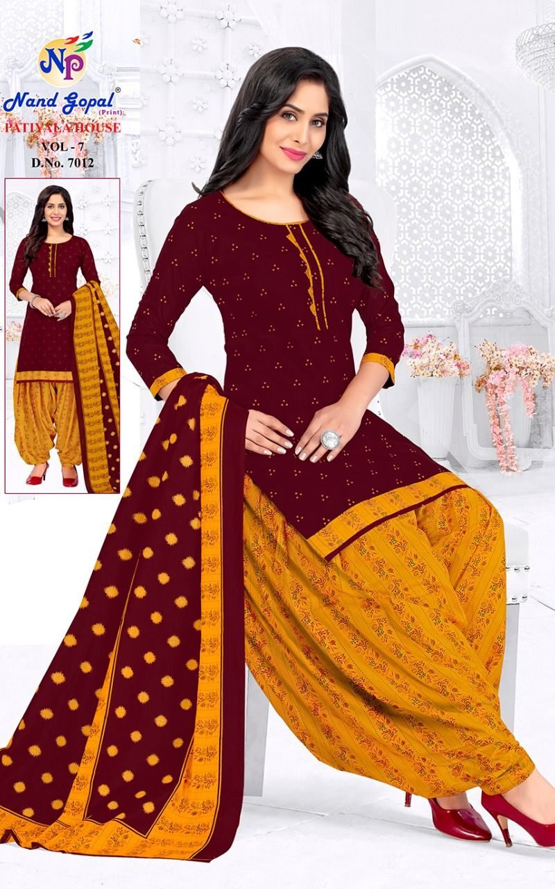 Nand Gopal Patiyala House Vol 7 Wholesale Cotton Dress Material