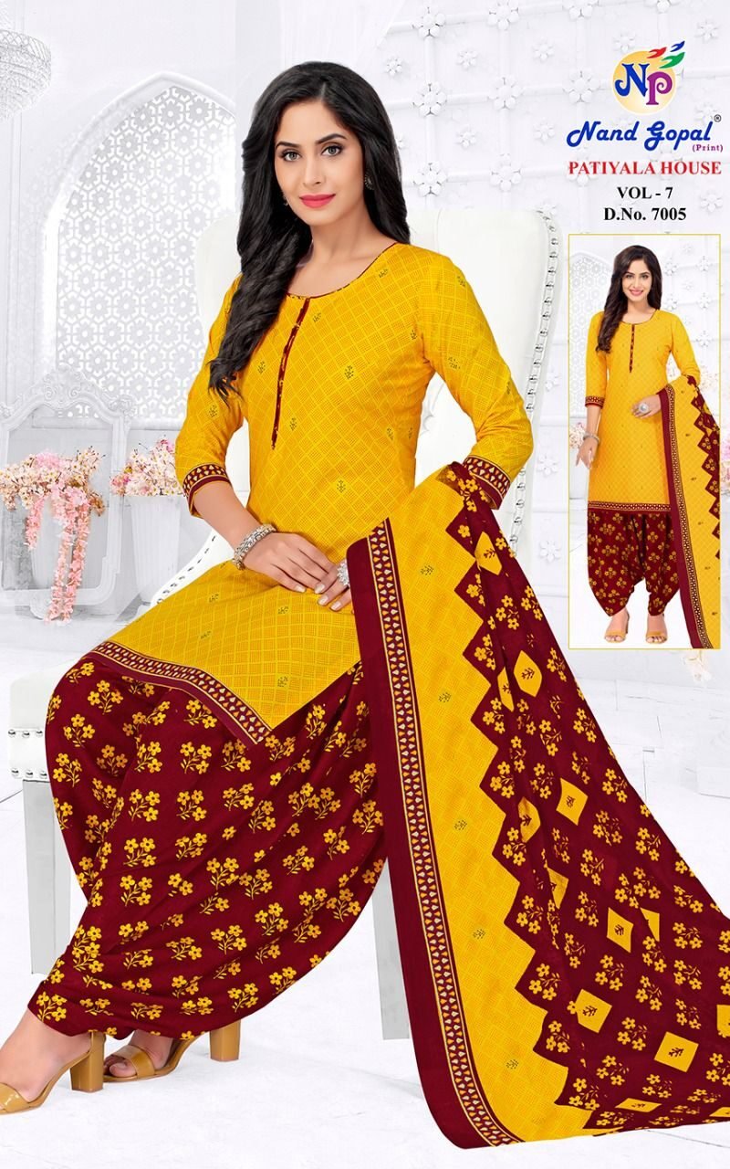 Nand Gopal Patiyala House Vol 7 Wholesale Cotton Dress Material