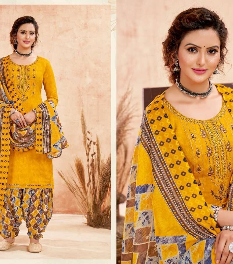 Patiyala Girl Harshit Fashion Wholesale Cotton Dress Material