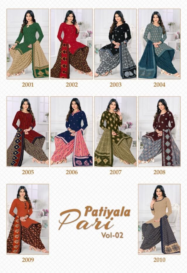 Patiyala Pari Vol 2 Miss World Wholesale Cotton Dress Material