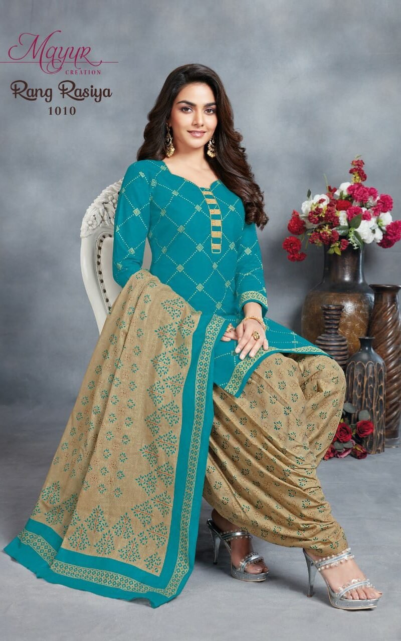 Rang Rasiya Mayur Creation Wholesale Cotton Dress Material