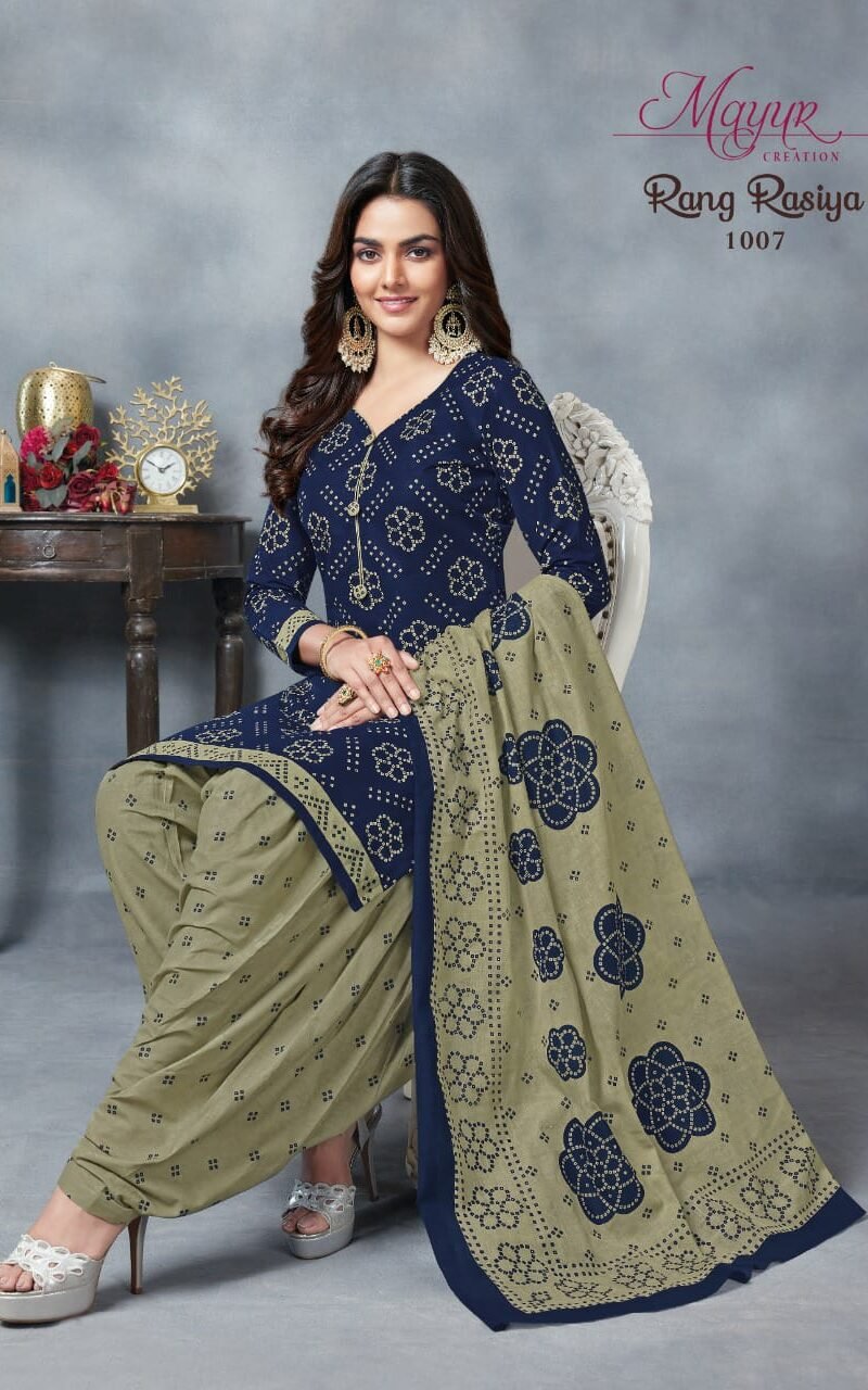 Rang Rasiya Mayur Creation Wholesale Cotton Dress Material
