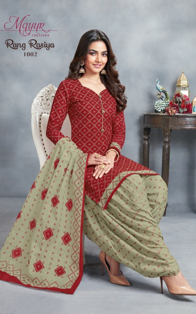 Rang Rasiya Mayur Creation Wholesale Cotton Dress Material