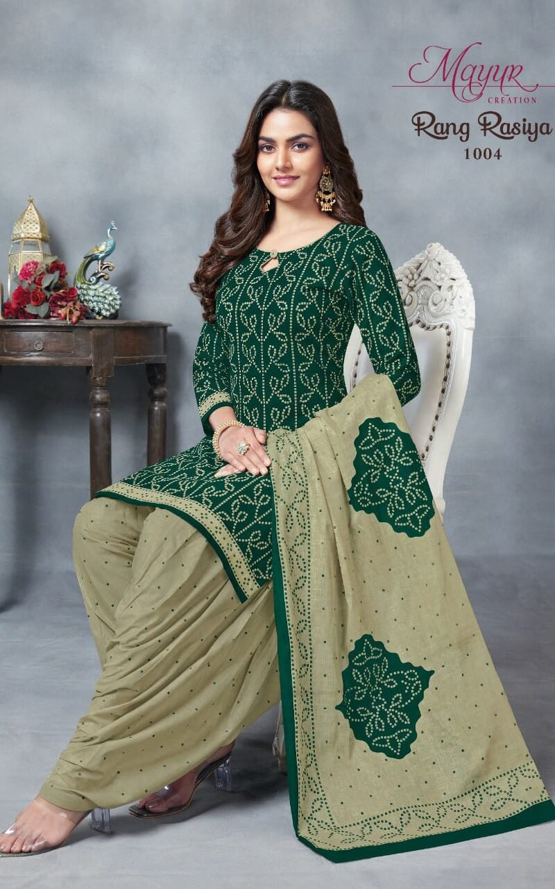 Rang Rasiya Mayur Creation Wholesale Cotton Dress Material