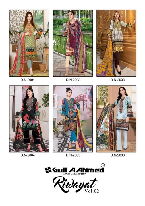 Riwayat Vol 2 Gul Ahmed Wholesale Lawn Dress Material
