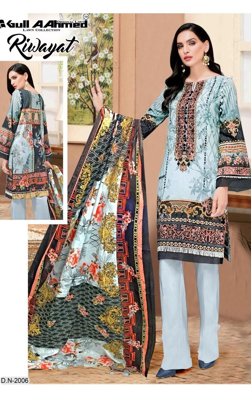 Riwayat Vol 2 Gul Ahmed Wholesale Lawn Dress Material