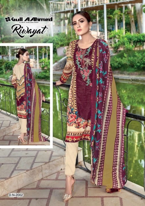 Riwayat Vol 2 Gul Ahmed Wholesale Lawn Dress Material