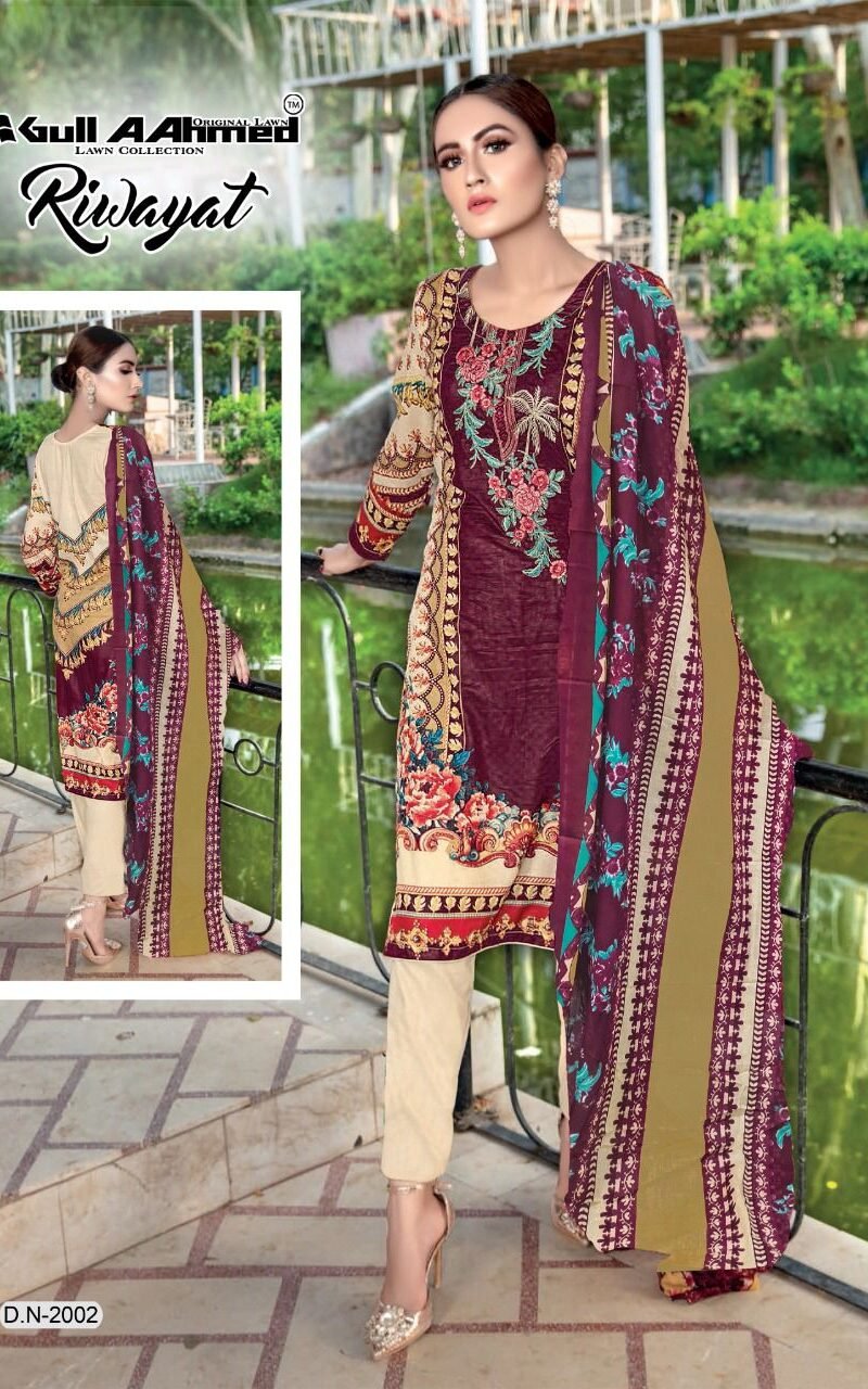 Riwayat Vol 2 Gul Ahmed Wholesale Lawn Dress Material