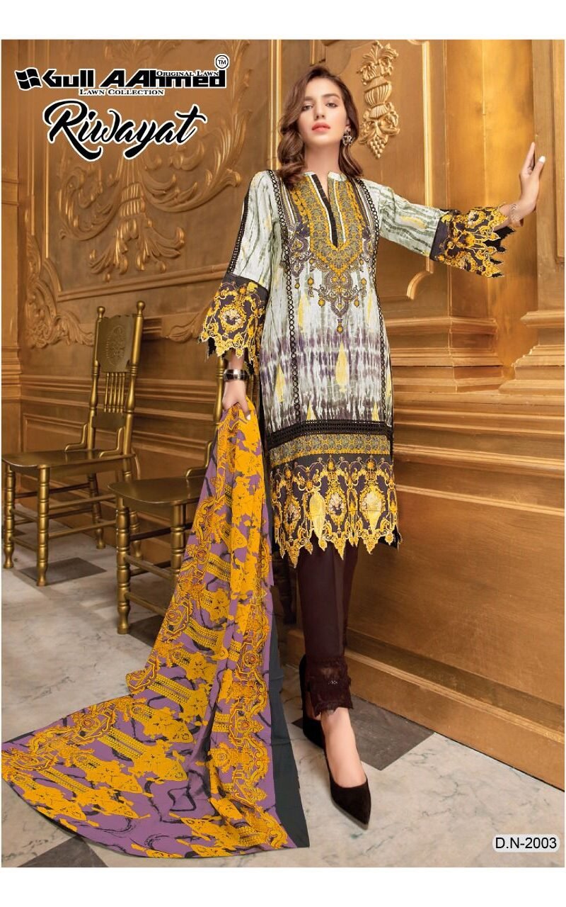 Riwayat Vol 2 Gul Ahmed Wholesale Lawn Dress Material