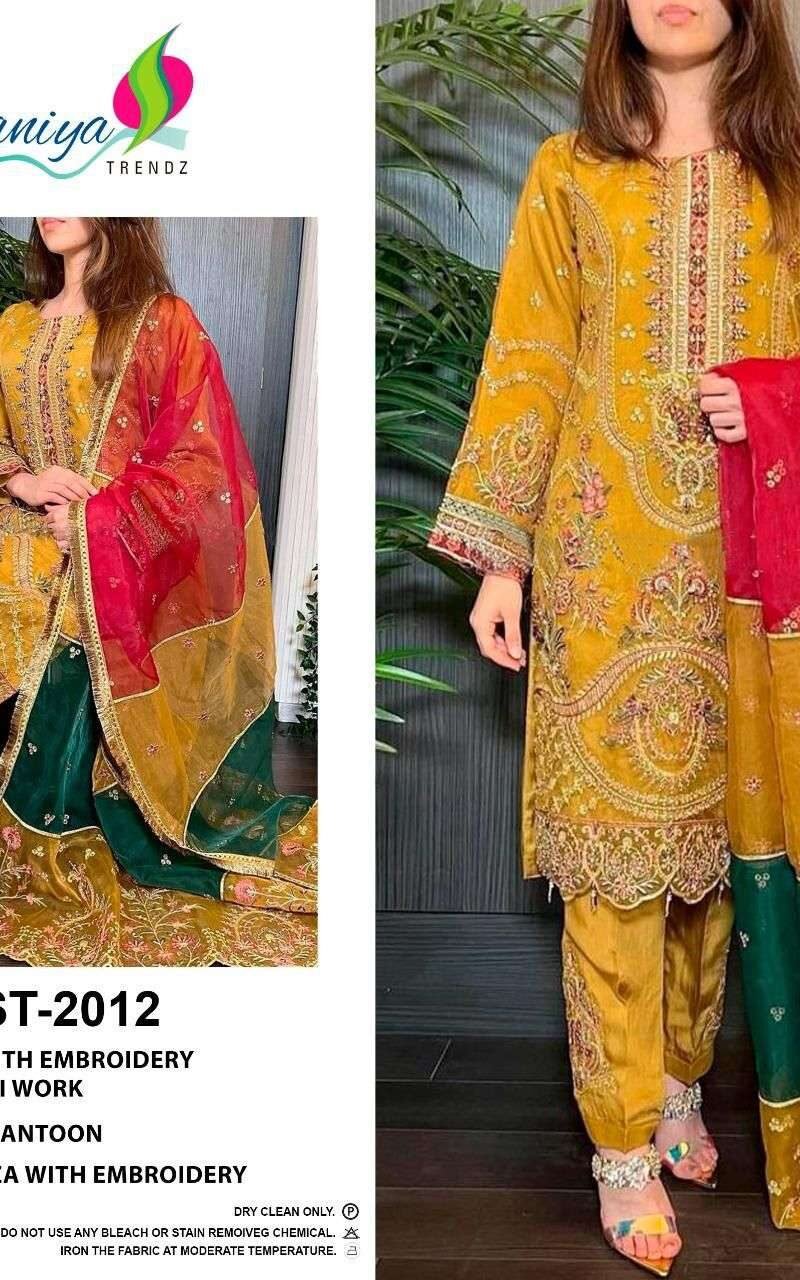 Saniya Trendz St 2012 Series Pakistani Salwar Suits
