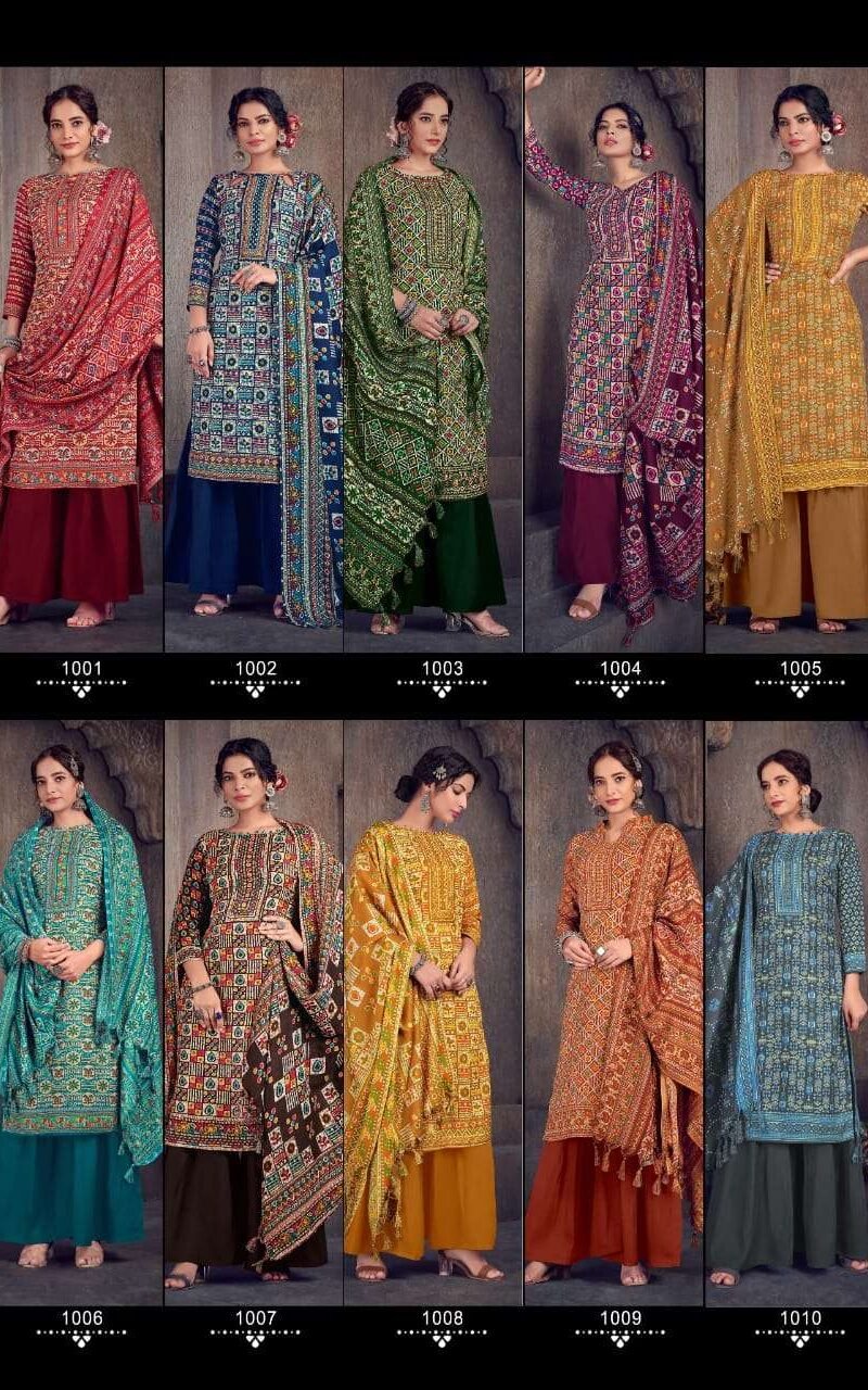 Sat Pashmina Vol 14 Pashmina Suits Wholesale Online