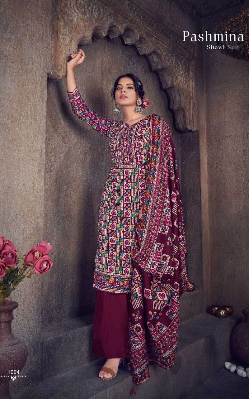 Sat Pashmina Vol 14 Pashmina Suits Wholesale Online