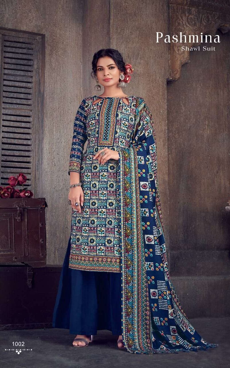 Sat Pashmina Vol 14 Pashmina Suits Wholesale Online