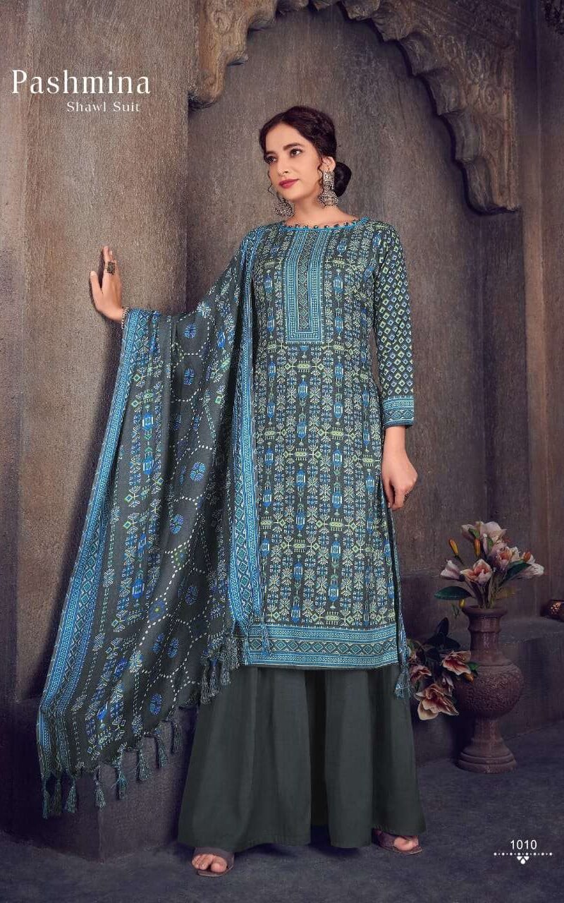 Sat Pashmina Vol 14 Pashmina Suits Wholesale Online