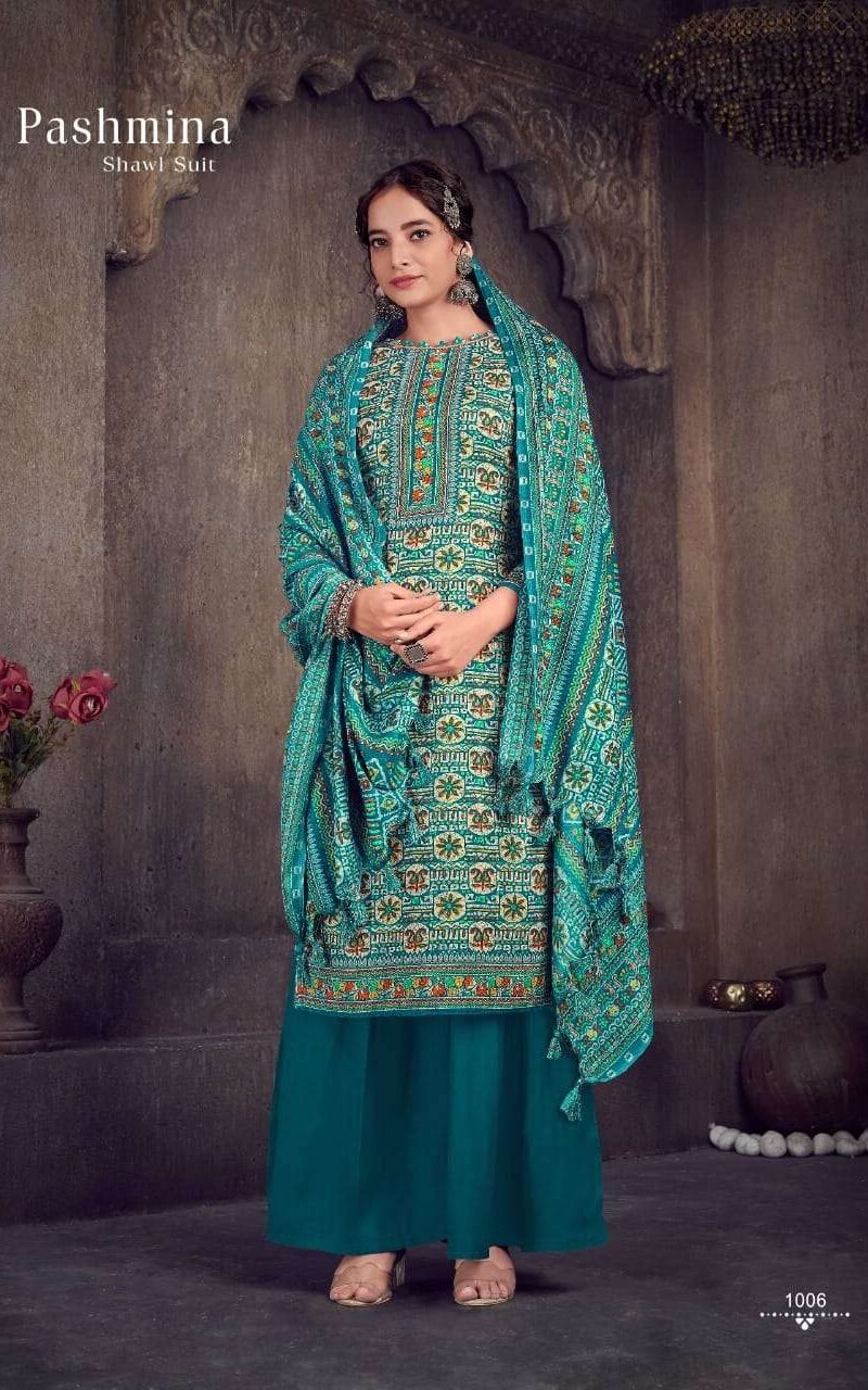 Sat Pashmina Vol 14 Pashmina Suits Wholesale Online
