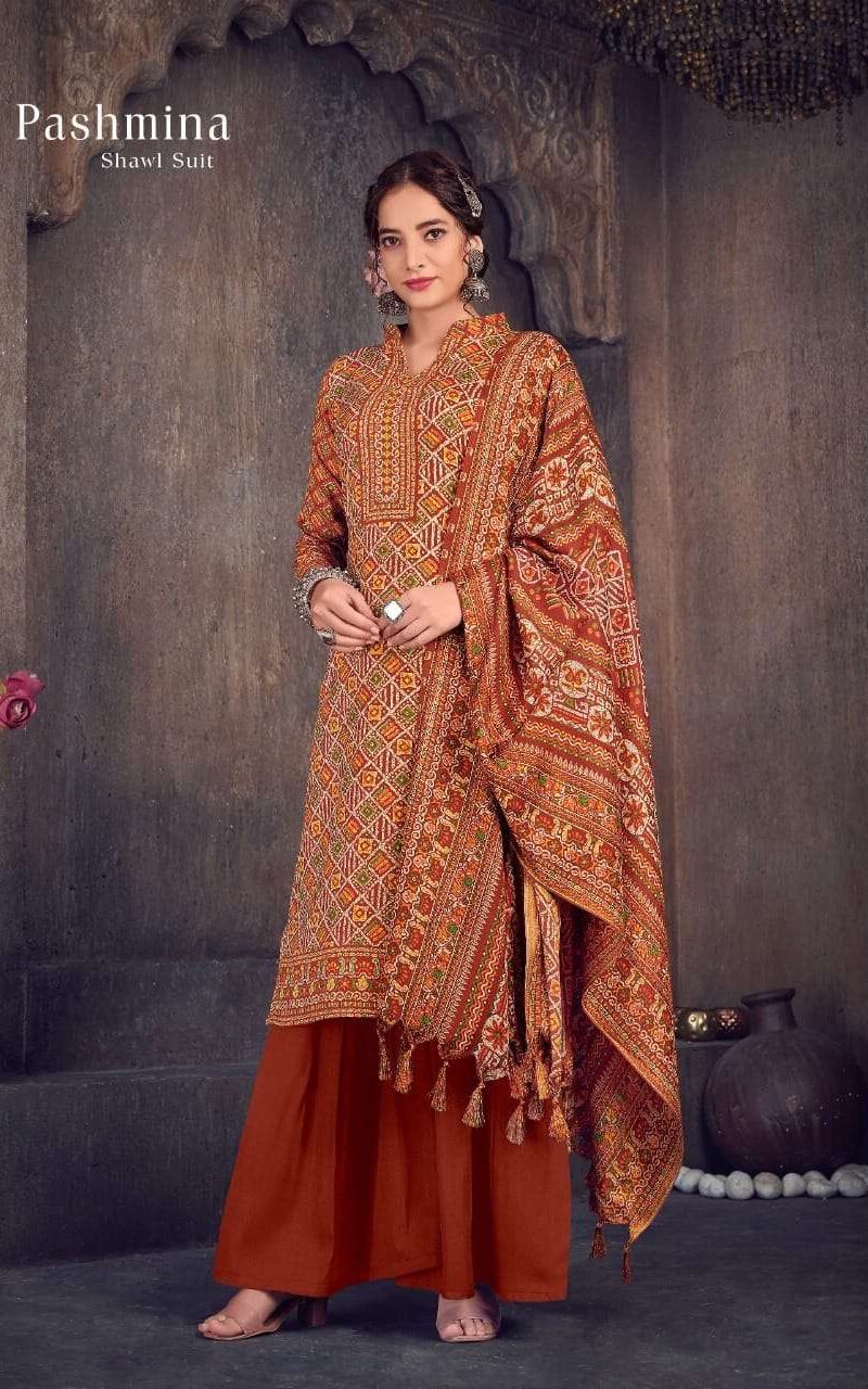 Sat Pashmina Vol 14 Pashmina Suits Wholesale Online