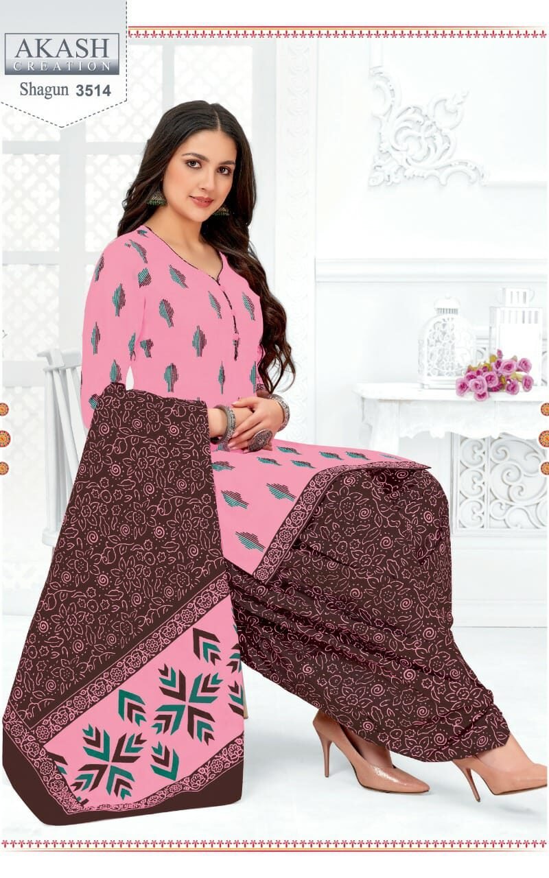 Shagun Vol 35 Akash Creation Wholesale Cotton Dress Material