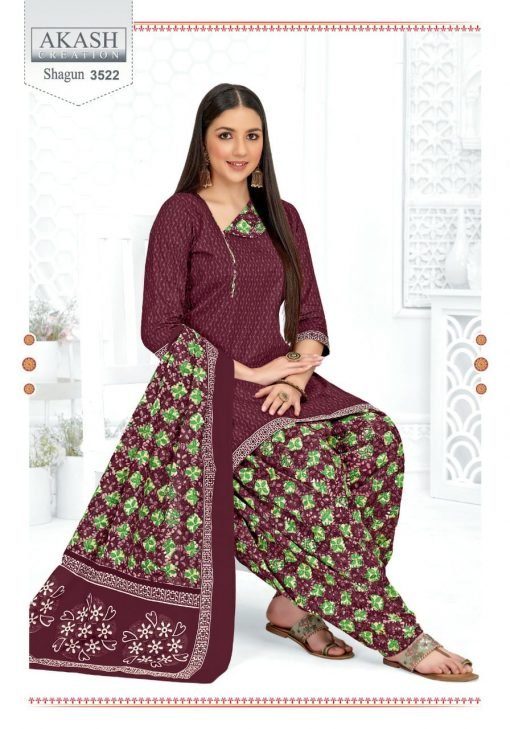 Shagun Vol 35 Akash Creation Wholesale Cotton Dress Material