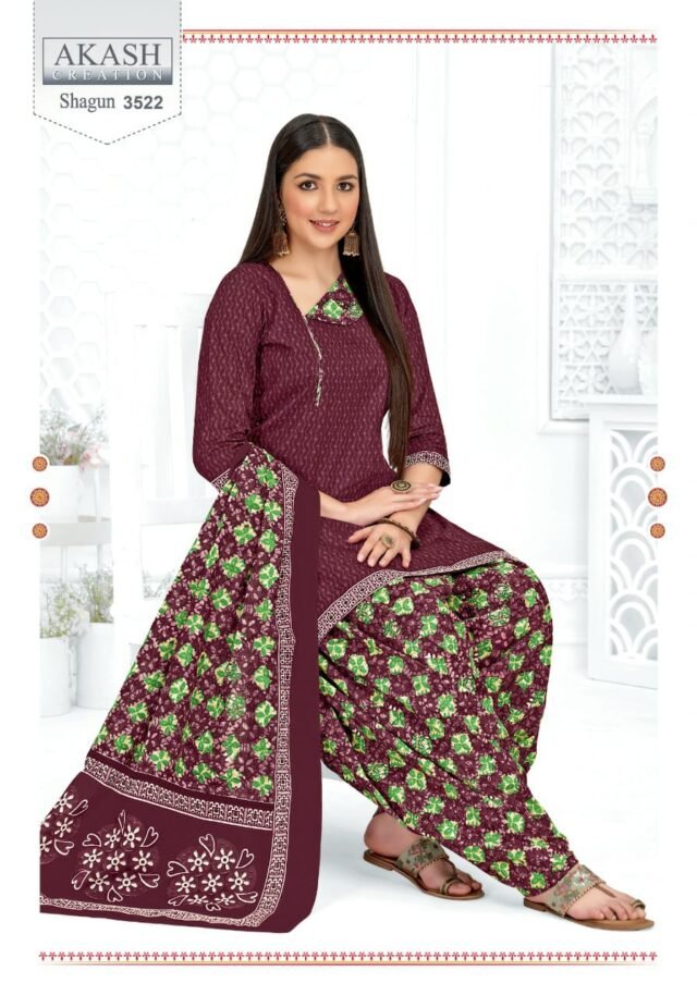 Shagun Vol 35 Akash Creation Wholesale Cotton Dress Material