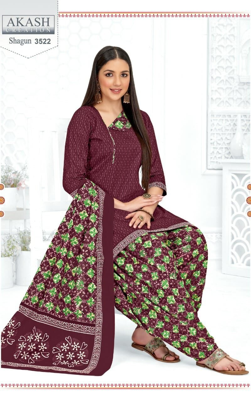 Shagun Vol 35 Akash Creation Wholesale Cotton Dress Material