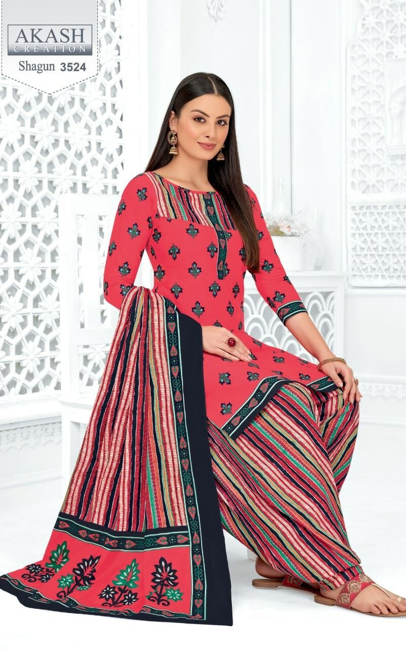 Shagun Vol 35 Akash Creation Wholesale Cotton Dress Material