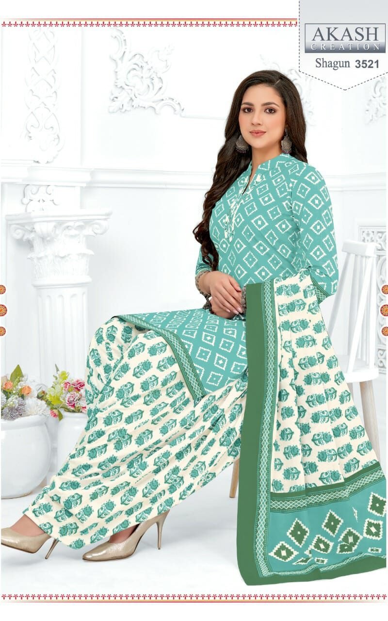 Shagun Vol 35 Akash Creation Wholesale Cotton Dress Material