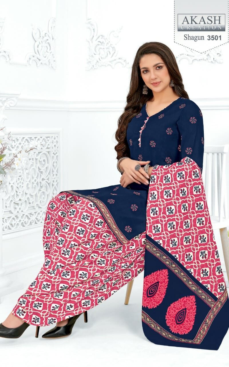 Shagun Vol 35 Akash Creation Wholesale Cotton Dress Material