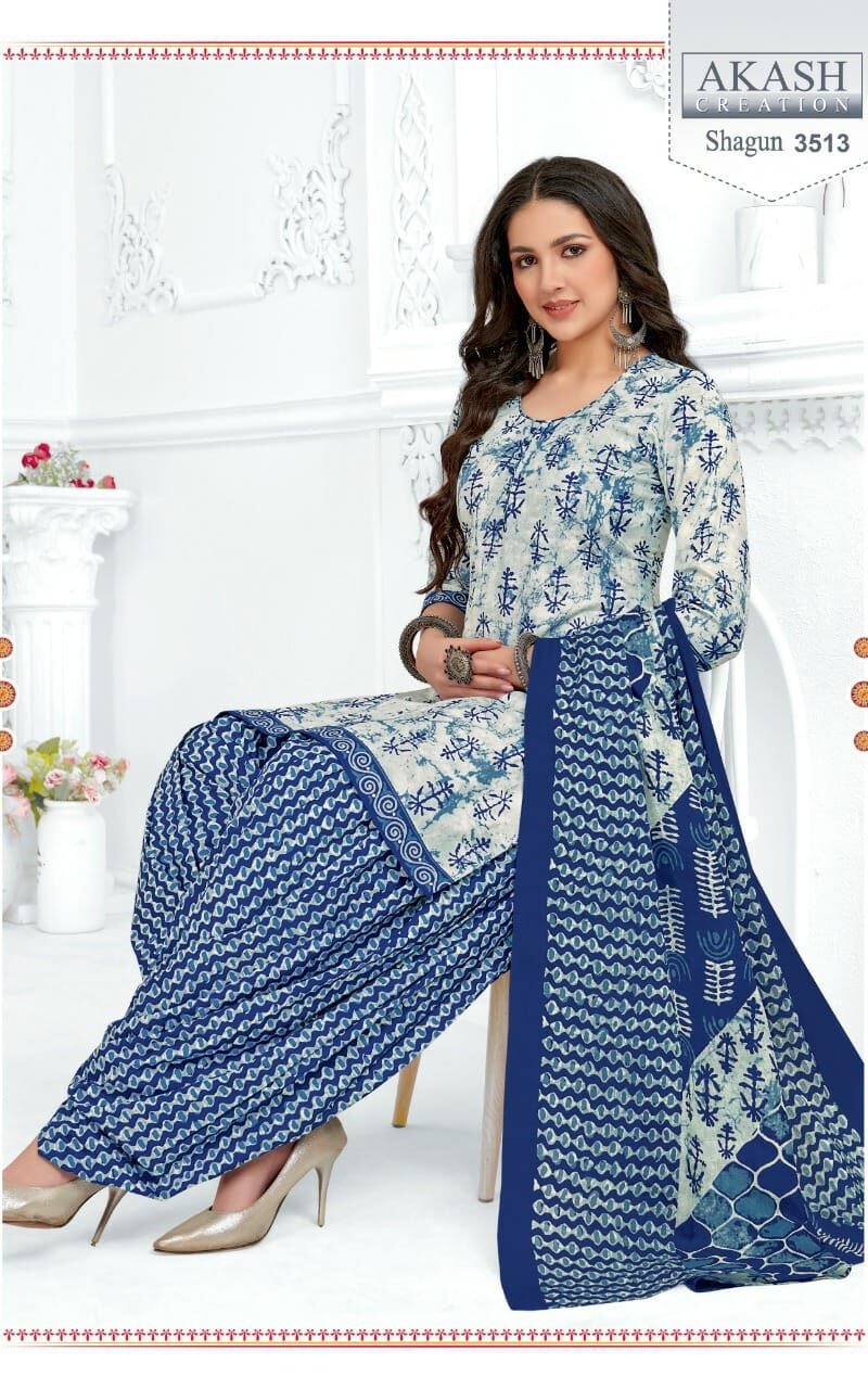 Shagun Vol 35 Akash Creation Wholesale Cotton Dress Material