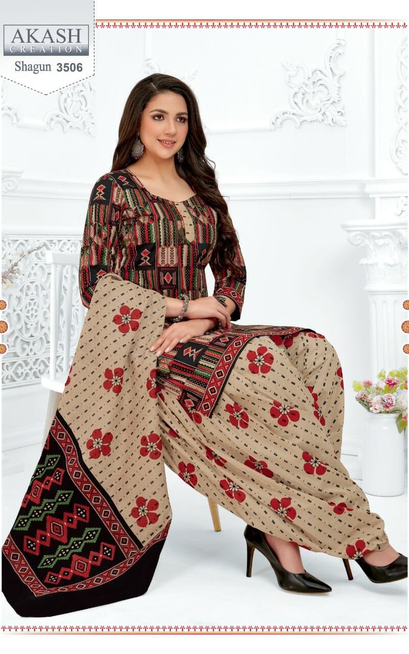 Shagun Vol 35 Akash Creation Wholesale Cotton Dress Material