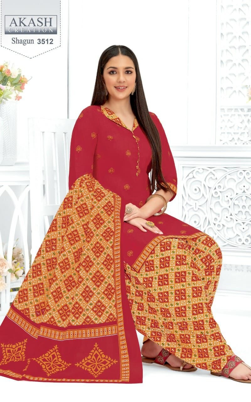 Shagun Vol 35 Akash Creation Wholesale Cotton Dress Material
