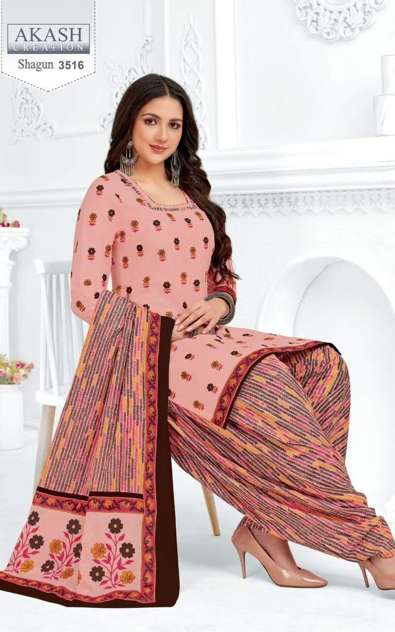 Shagun Vol 35 Akash Creation Wholesale Cotton Dress Material