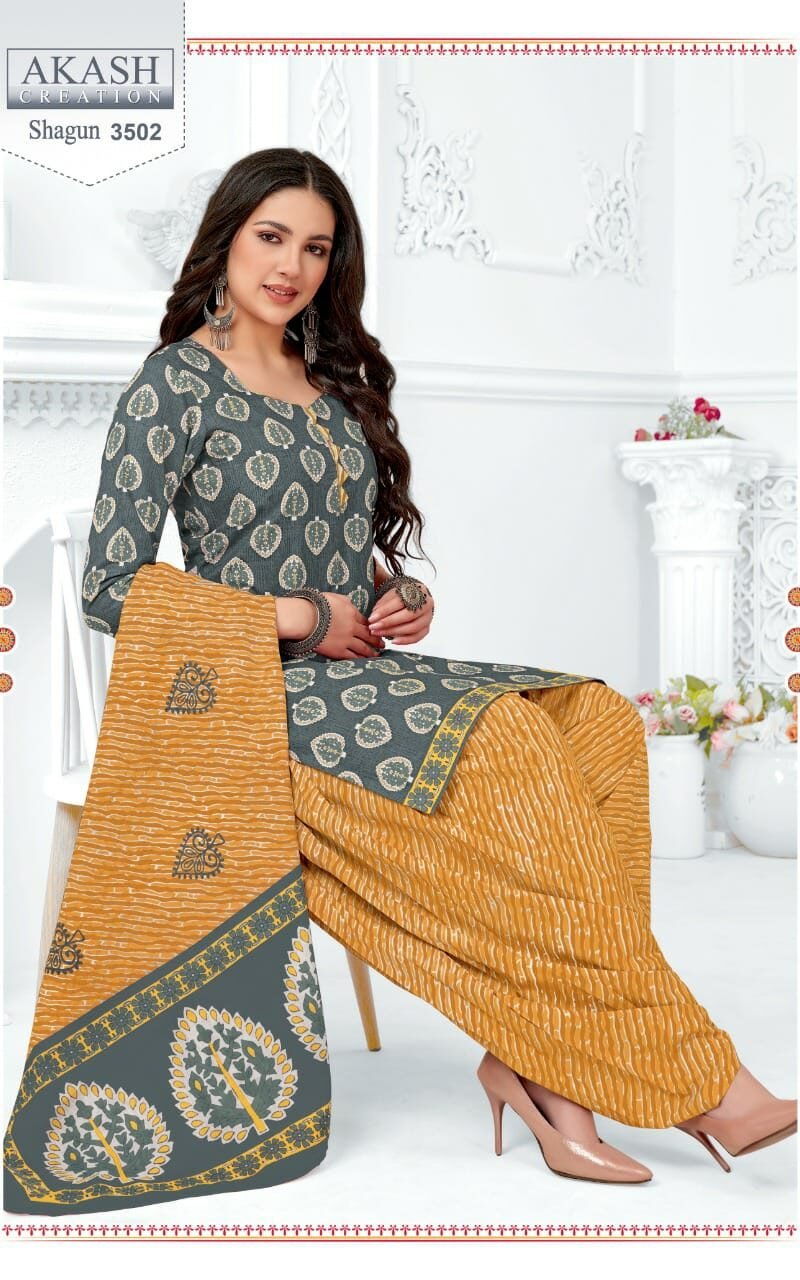 Shagun Vol 35 Akash Creation Wholesale Cotton Dress Material