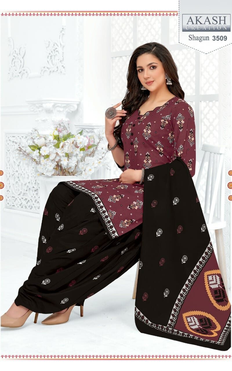 Shagun Vol 35 Akash Creation Wholesale Cotton Dress Material