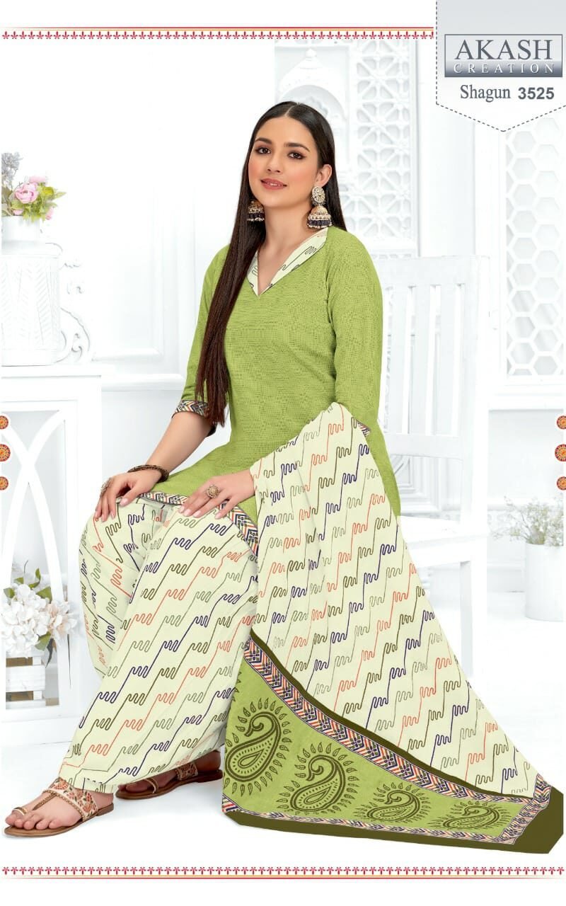 Shagun Vol 35 Akash Creation Wholesale Cotton Dress Material