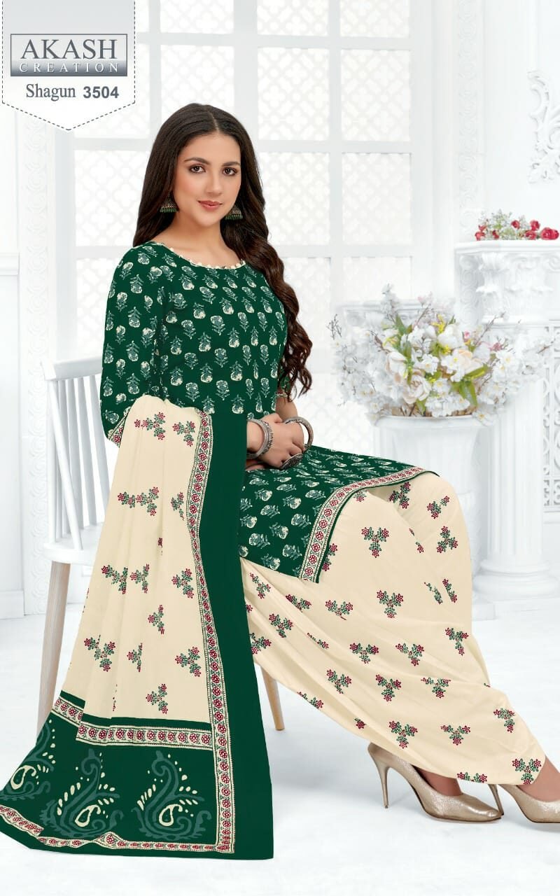 Shagun Vol 35 Akash Creation Wholesale Cotton Dress Material