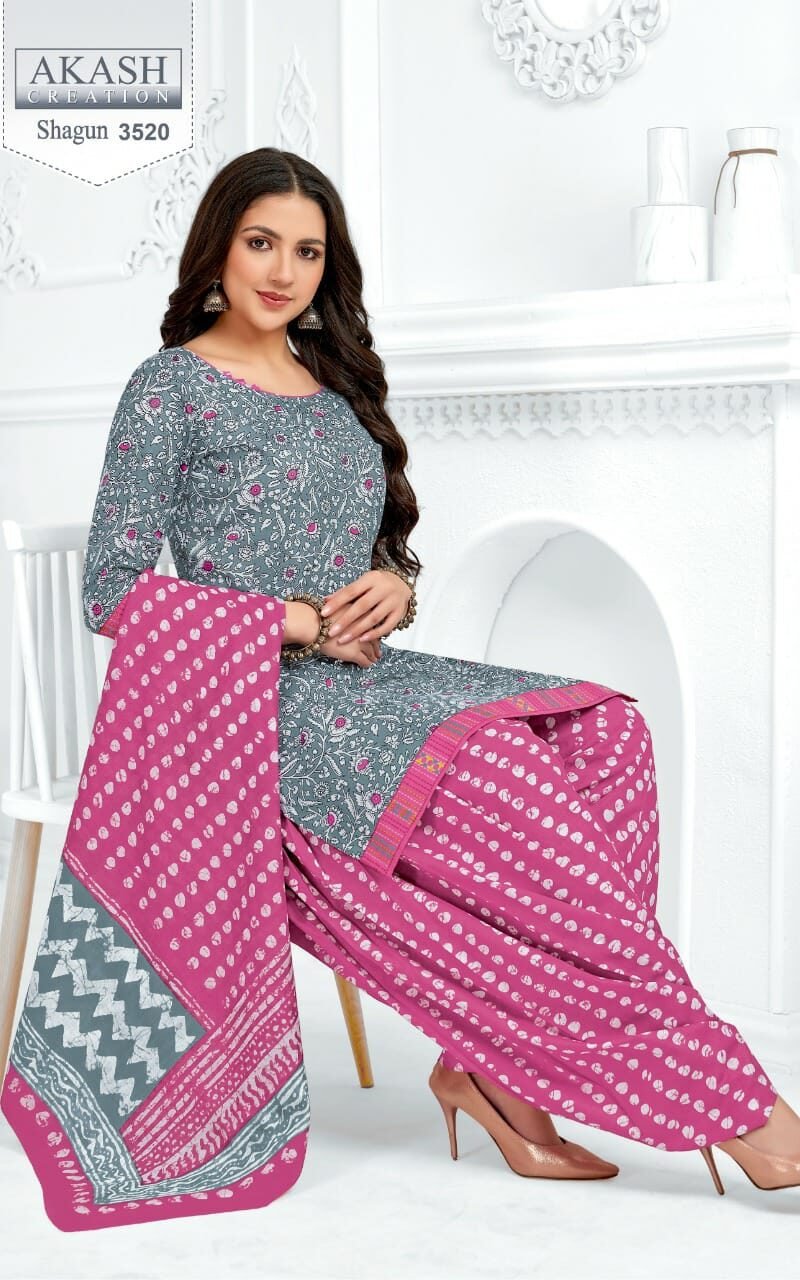 Shagun Vol 35 Akash Creation Wholesale Cotton Dress Material