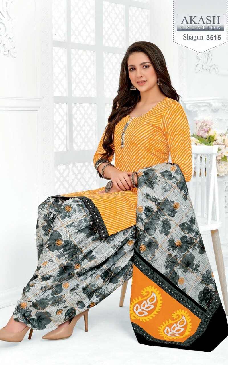 Shagun Vol 35 Akash Creation Wholesale Cotton Dress Material