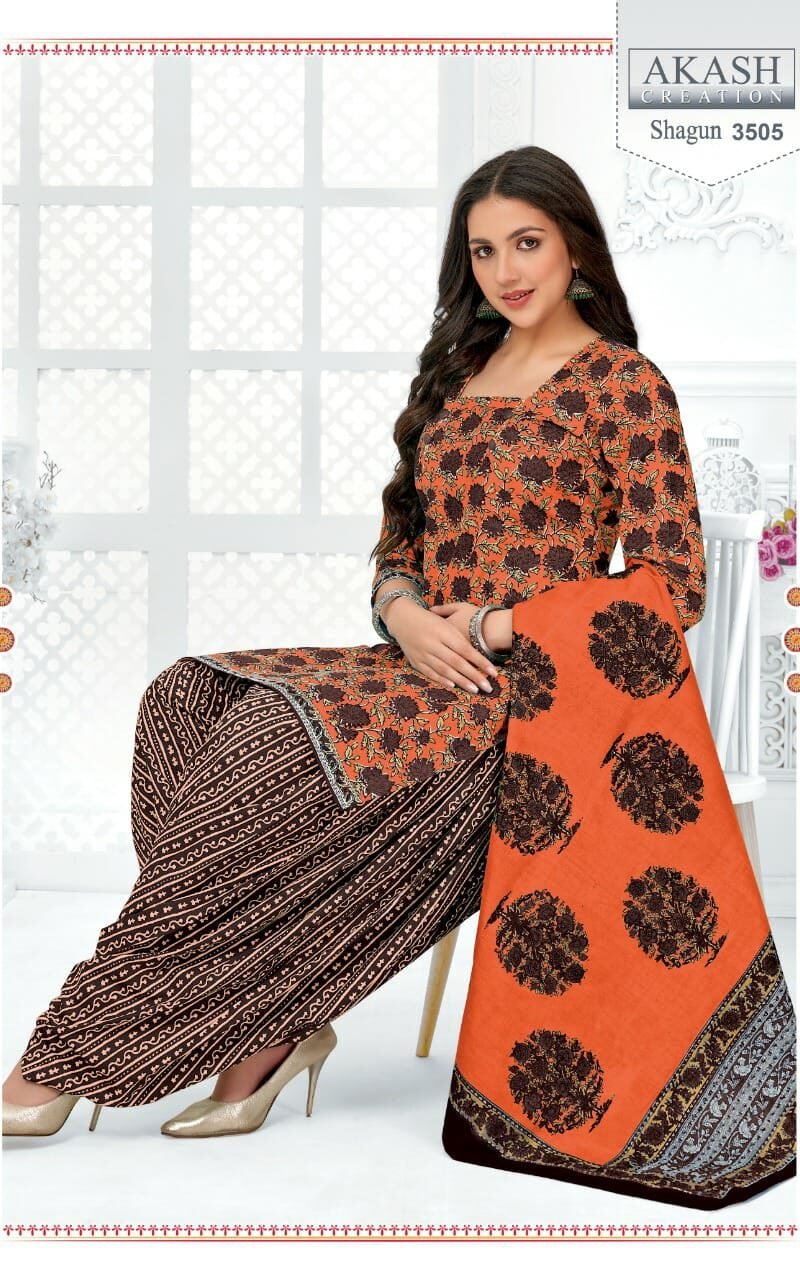 Shagun Vol 35 Akash Creation Wholesale Cotton Dress Material
