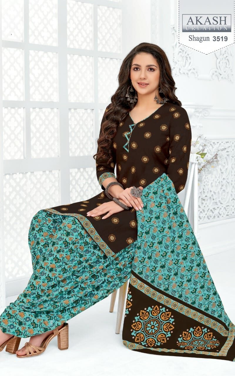 Shagun Vol 35 Akash Creation Wholesale Cotton Dress Material