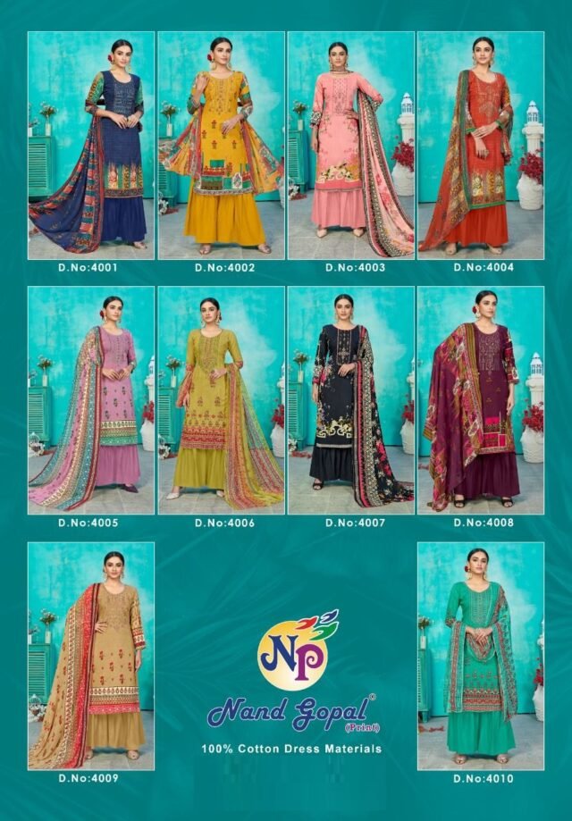 Supriya vol 4 Nand Gopal Wholesale Cotton Dress Material