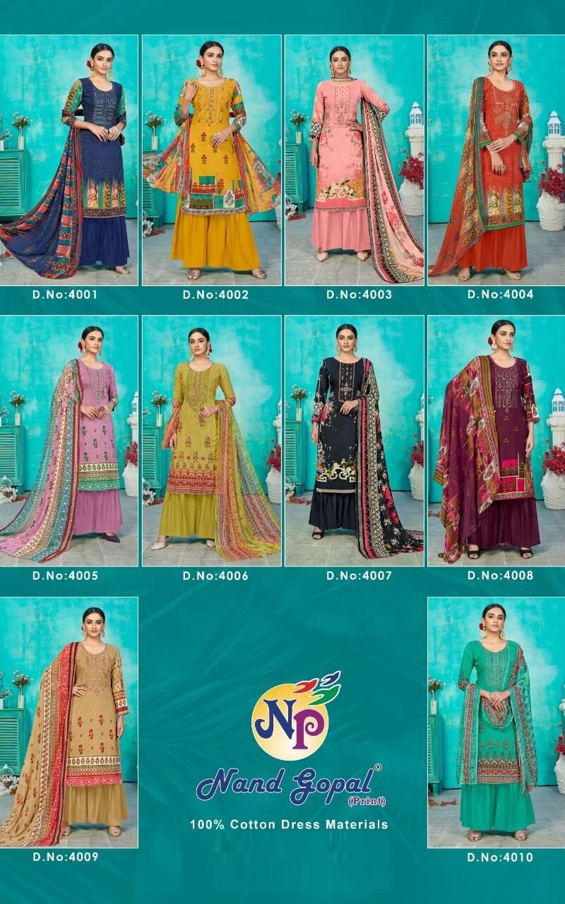 Supriya vol 4 Nand Gopal Wholesale Cotton Dress Material