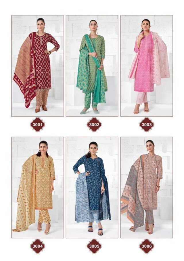 Suryajyoti Preyashi Vol 3 Wholesale Lawn Dress Material